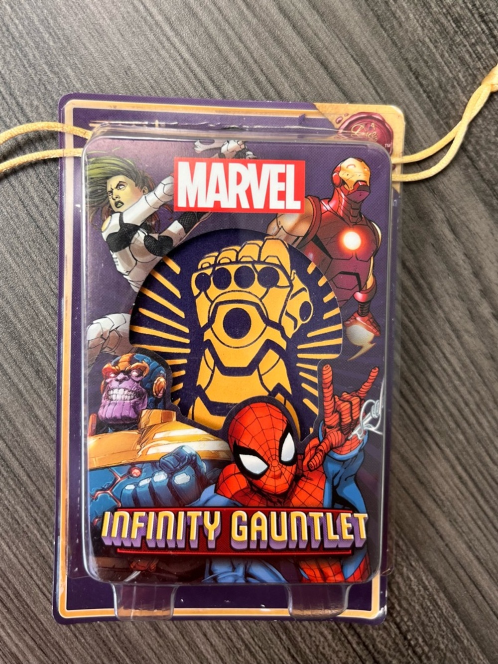 Marvel Infinity Gauntlet Lanyard Badge Holder - Purple & Gold